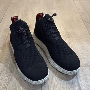 MIU MIU PRADA 5E088D BLACK KNIT MESH BUNGEE LACE SOCK SNEAKERS 37.5 US 7.5